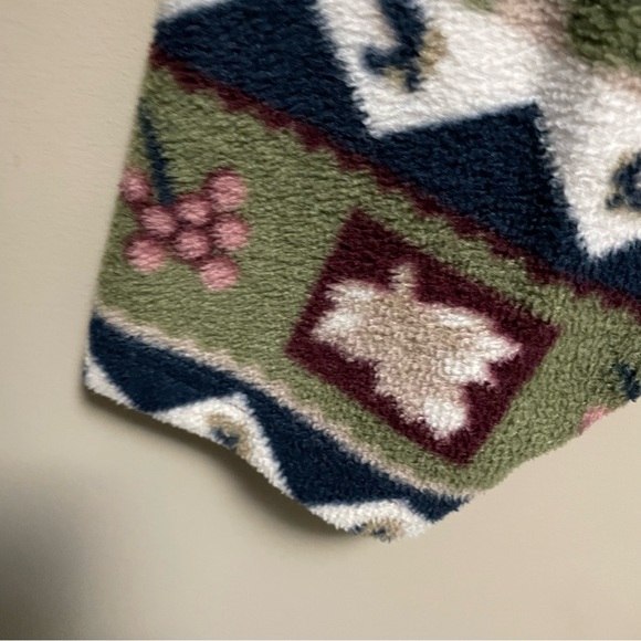 Nick & Sarah Vintage Cottagecore Fleece Zip jacket Women’s Large 90s - Picture 6 of 11